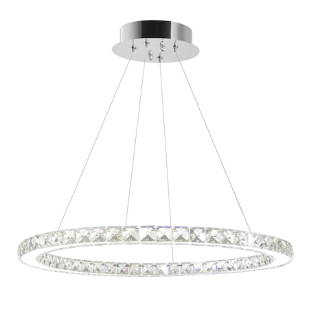 Cwi Lighting Ring LED Chandelier With Chrome Finish 5080P24ST-R